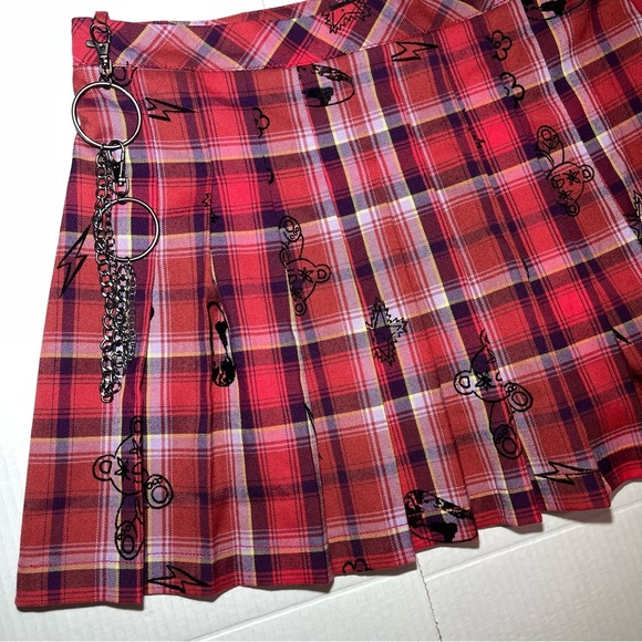 Urban Outfitters Red Plaid Skater Skirt - Picture 5 of 11